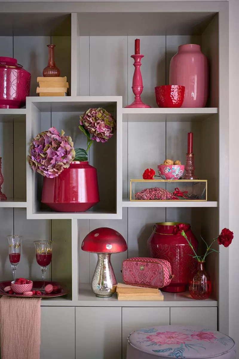 Pip Studio Vase En Metal En Coloris Rose Fonce 23 Cm Flash Sale
