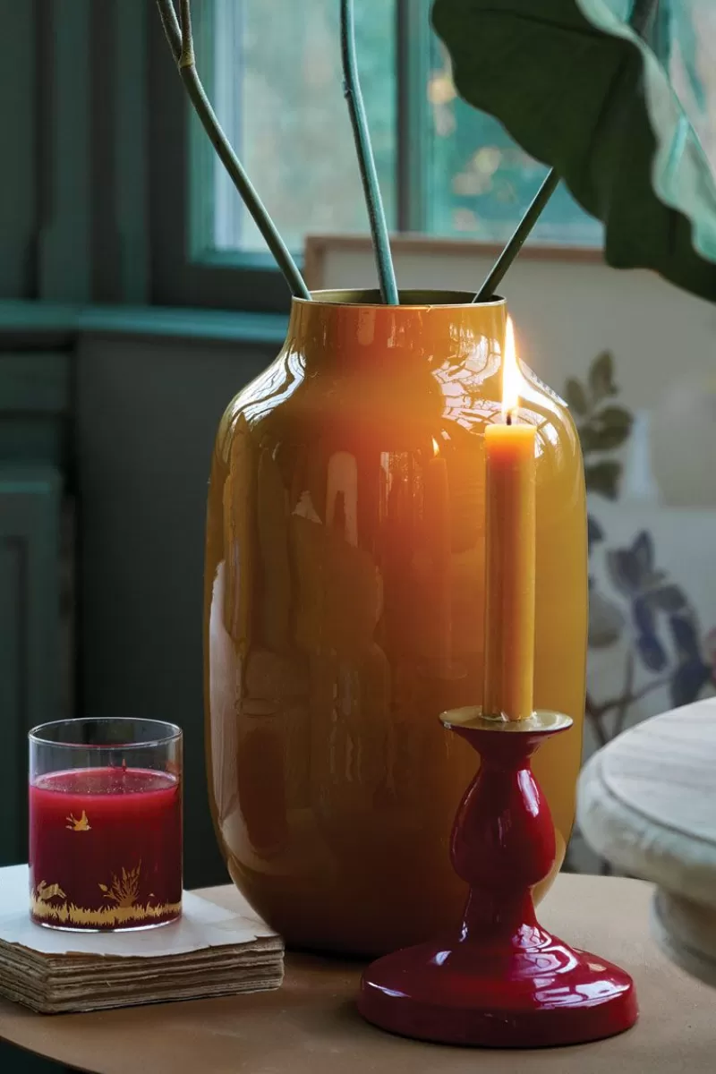Pip Studio Vase Ovale En Metal En Coloris 30 Cm Jaune Online