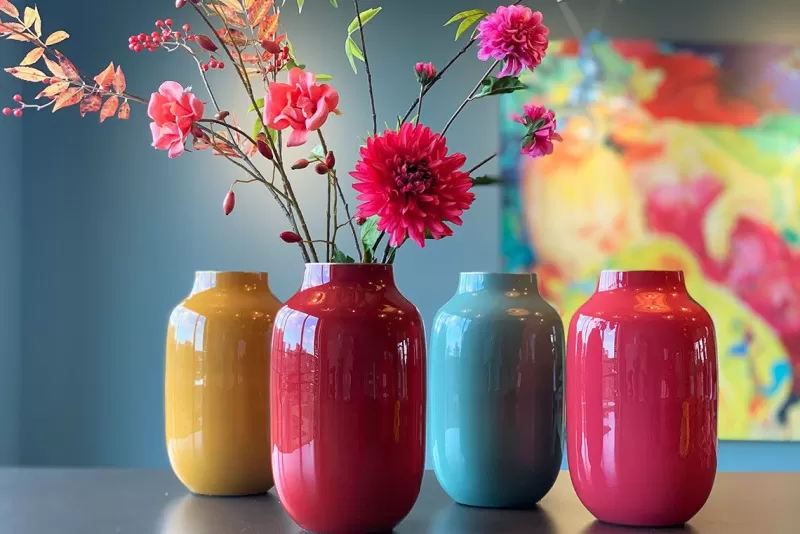 Pip Studio Vase Ovale En Metal En Coloris 30 Cm Rouge Outlet