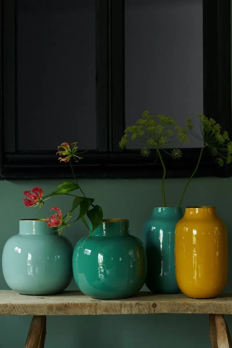 Pip Studio Vase Ovale En Metal En Coloris 30 Cm Jaune Online