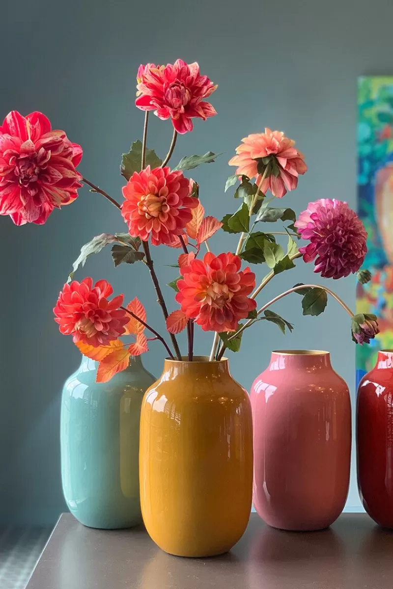 Pip Studio Vase Ovale En Metal En Coloris 30 Cm Jaune Online