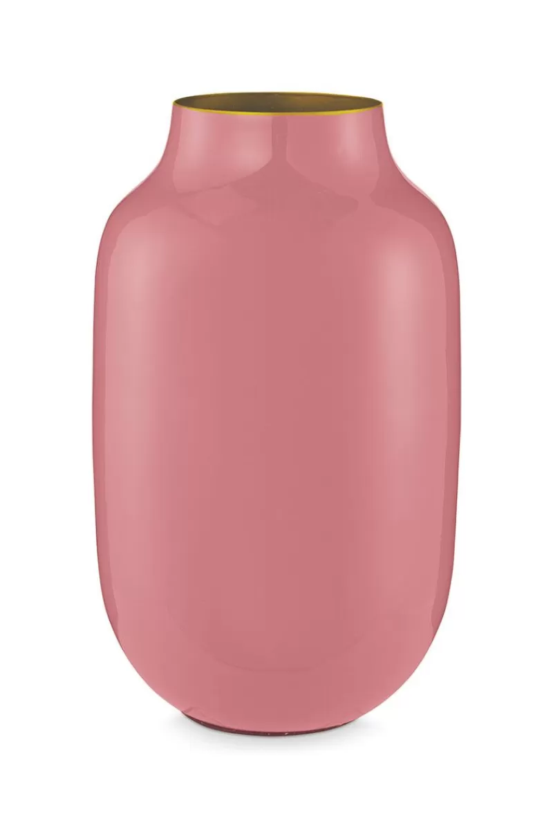 Pip Studio Vase Ovale En Metal En Coloris Vieux 30 Cm Rose Cheap