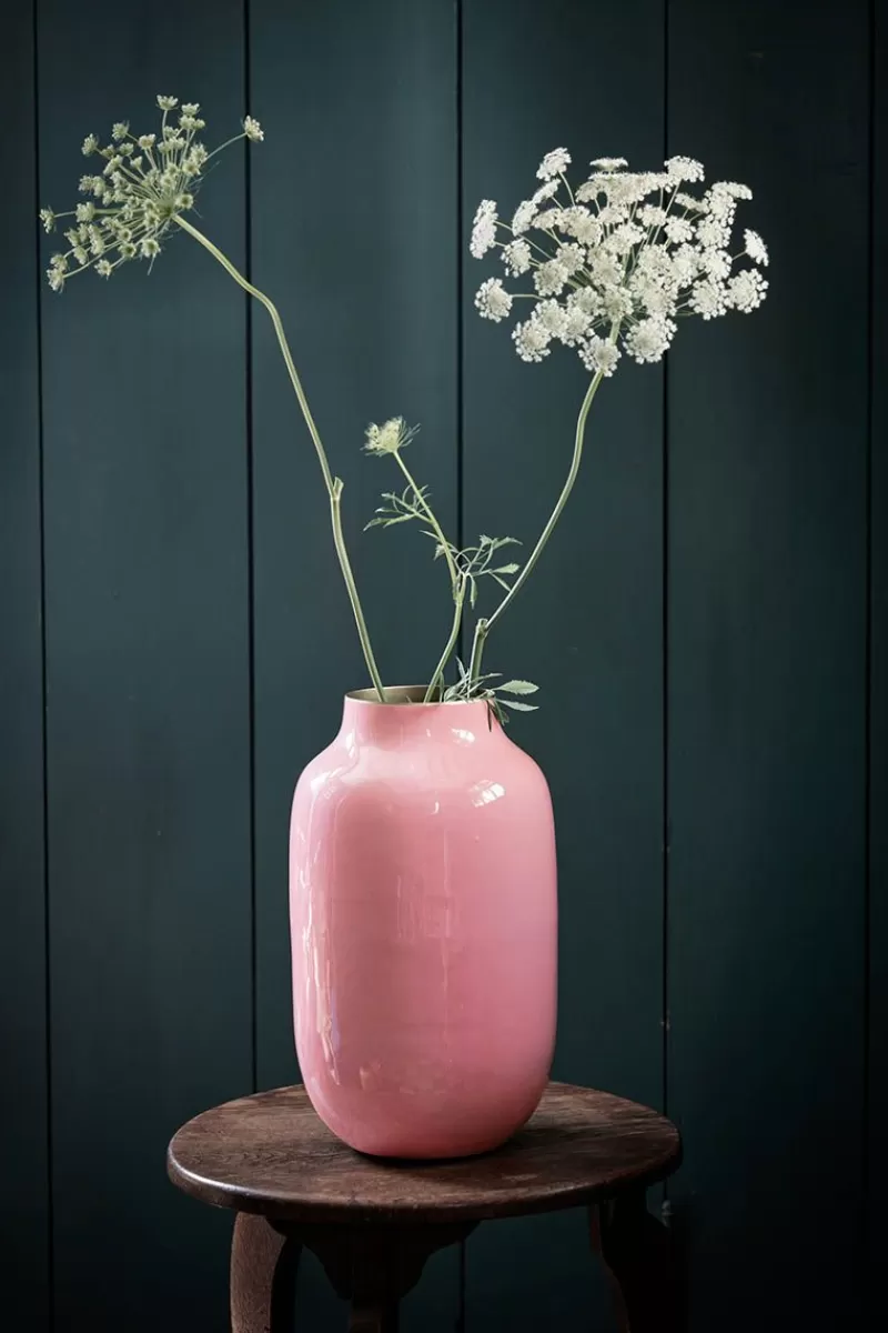Pip Studio Vase Ovale En Metal En Coloris Vieux 30 Cm Rose Cheap