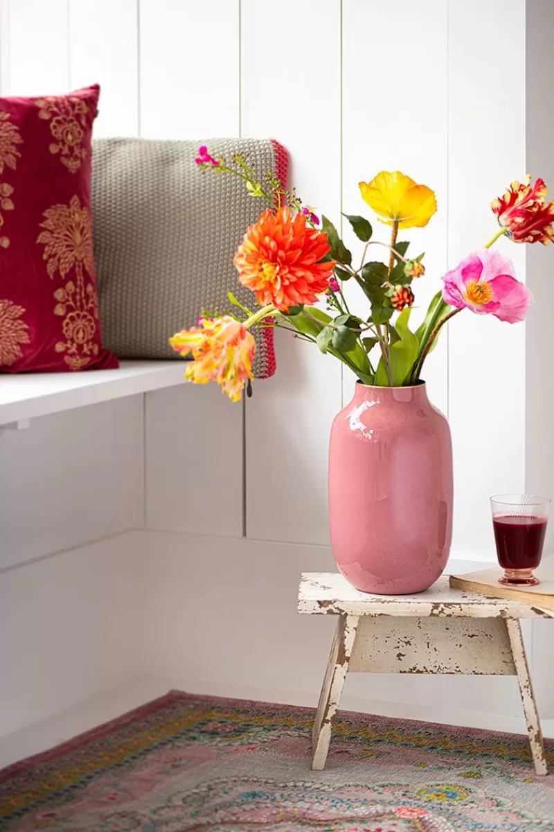 Pip Studio Vase Ovale En Metal En Coloris Vieux 30 Cm Rose Cheap