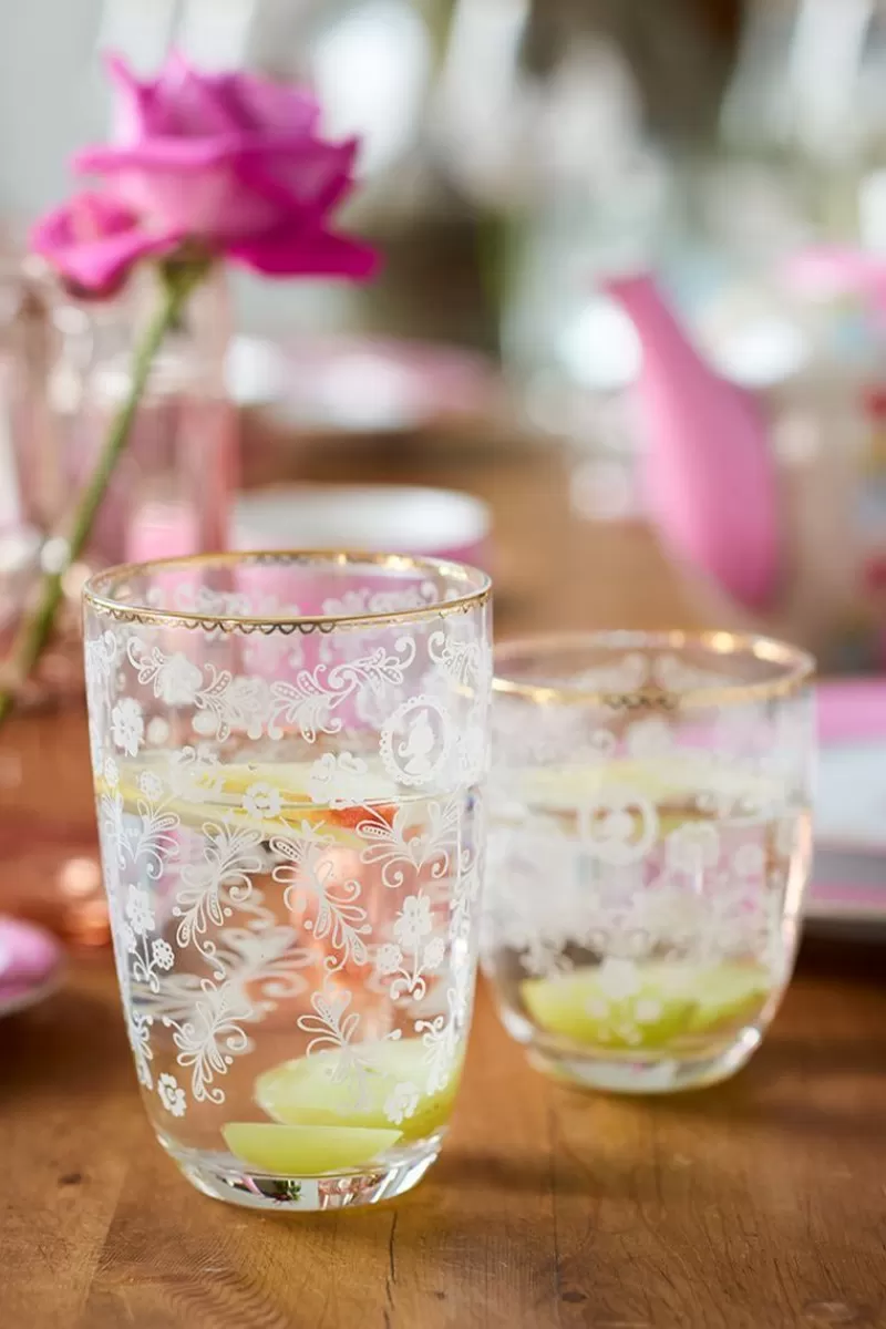 Pip Studio Verre A Eau Floral Hot